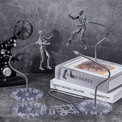 ABS Model Assembled Action Figure Display Holders AJEW-WH0596-775B-1