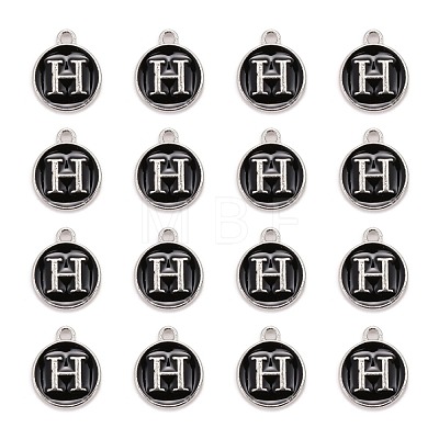 Platinum Plated Alloy Charms ENAM-S118-02H-P-1