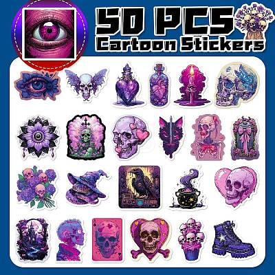 Gothic Skull Stickers Self-Adhesive Stickers PW-WG25990-01-1