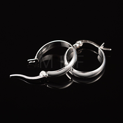 Ring 304 Stainless Steel Hoop Earrings EJEW-D207-01-1