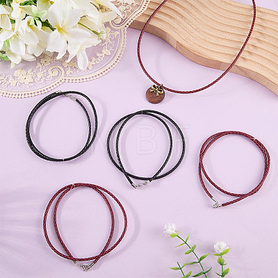 10Pcs 2 Colors Braided Leather Cords Necklace Making NCOR-CL0001-03A-1