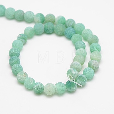 Natural Weathered Agate Beads Strands G-G589-8mm-08-1