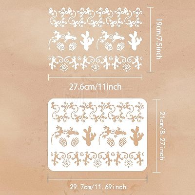 Large Plastic Reusable Drawing Painting Stencils Templates DIY-WH0202-521-1