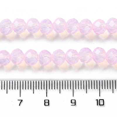 Baking Paint Transparent Glass Beads Strands LS-DGLA-A034-J6MM-D09-1