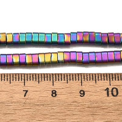 2-Hole Electroplated Synthetic Non-magnetic Hematite Beads Strands G-L613-A01-01E-1