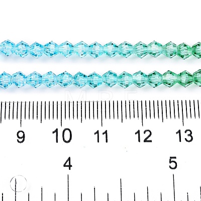 Gradient Color Baking Paint Glass Bead Strands X1-DGLA-A039-T2mm-A018-1