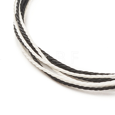 Waxed Polyester Multi-strand Bracelet BJEW-JB07892-01-1