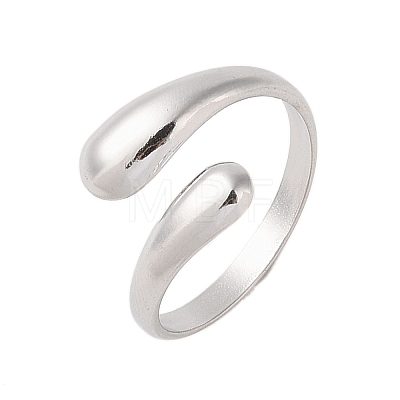 Ion Plating(IP) 304 Stainless Steel Open Cuff Ring for Women STAS-S125-12G-1