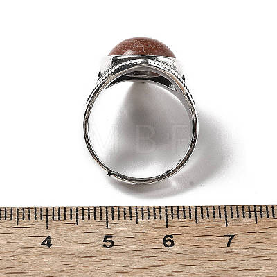 Natural Red Jasper Adjustable Rings G-P560-03AS-25-1