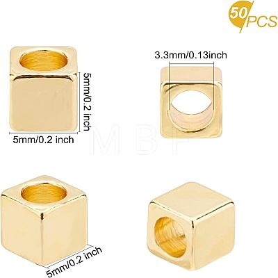 Brass Spacer Beads KK-FH0001-76G-1