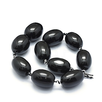 Natural Black Onyx Beads Strands TDZI-O003-30A-1