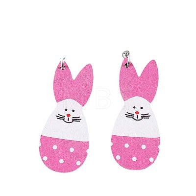 Easter Wood Dangle Earrings FS-WGE0D87-04-1