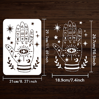 Plastic Drawing Painting Stencils Templates DIY-WH0396-0039-1