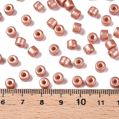 Baking Paint Pearlized Glass Seed Beads SEED-T008-03F-1