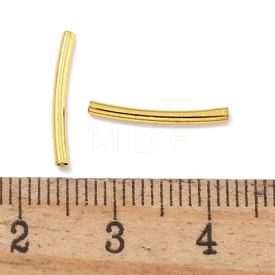 Brass Curved Tube Beads KK-B120-04F-G-1