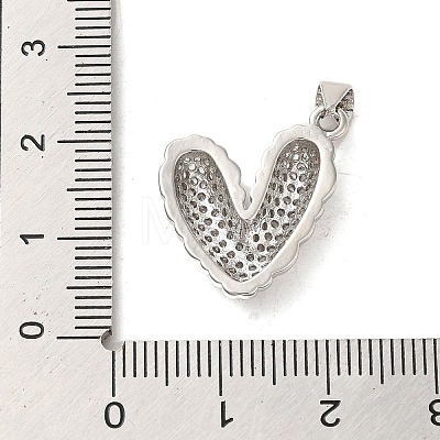 Mother's Day Brass Micro Pave Clear Cubic Zirconia Pendants FIND-Z041-20C-1