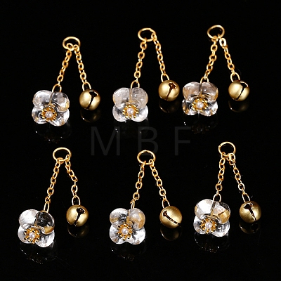 Natural Quartz Crystal Flower Charms PW-WG62F11-01-1