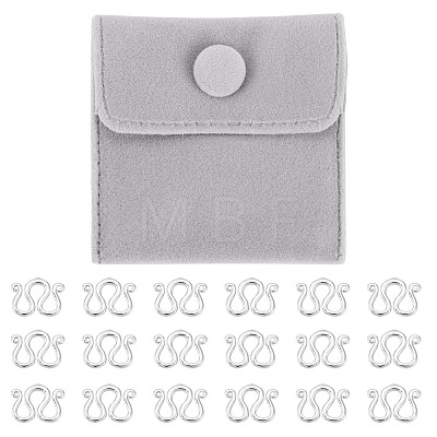 20Pcs Brass S-Hook Clasps KK-TA0008-75-1