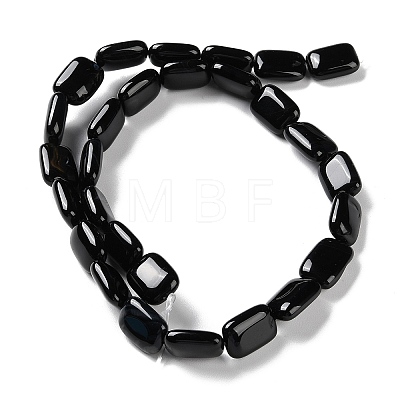 Natural Black Onyx Beads Strands G-K357-D03-01-1