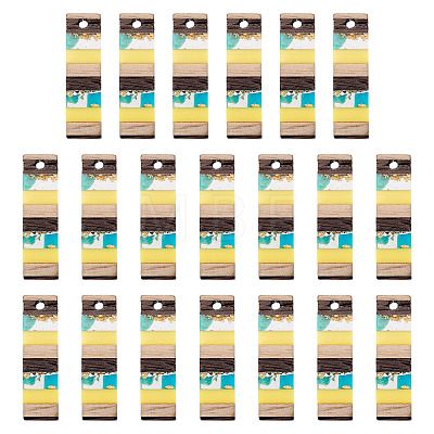 Translucent Resin & Walnut Wood Pendants RESI-TAC0017-47-A05-1