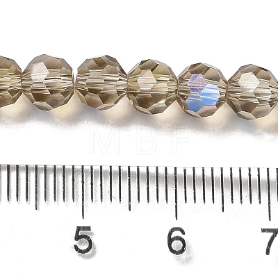 Electroplate Transparent Glass Beads Strands EGLA-A035-T6mm-L16-1