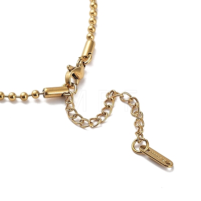 Ion Plating(IP) 304 Stainless Steel Ball Chain Necklace X-NJEW-D045-03G-1