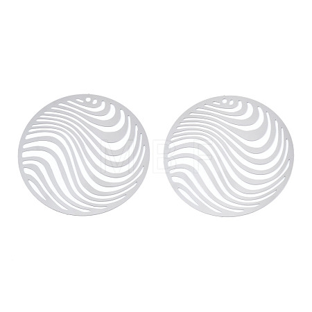 Non-Tarnish 201 Stainless Steel Filigree Pendants X-STAS-S118-061-1