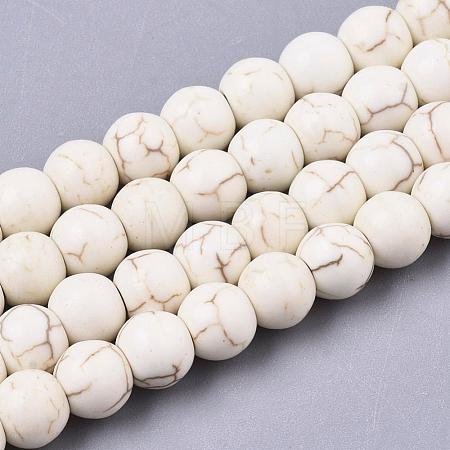 Synthetic Magnesite Beads Strands TURQ-S192-6mm-1-1