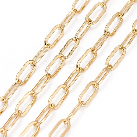 Soldered Brass Paperclip Chains CHC-G005-06G-1