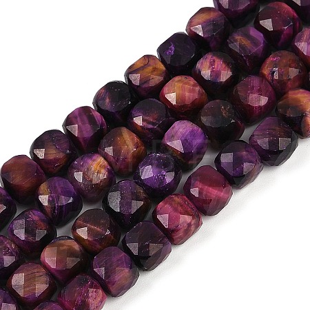 Natural Tiger Eye Dyed Beads Strands G-H028-A01-07A-1