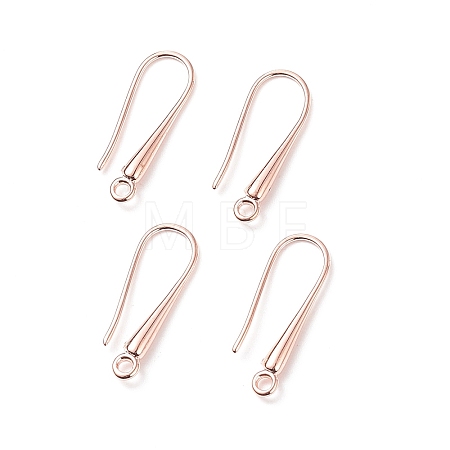 Eco-Friendly Brass Earring Hooks Findings X-KK-M157-03RG-NR-1