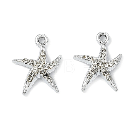 Animal Theme UV Plating Alloy Crystal Rhinestone Pendants ALRI-T012-07B-P-1