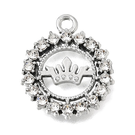 UV Plating Alloy Crystal Rhinestone Pendants RB-CBAD37D-08P-1