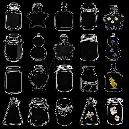 3 Styles Waterproof Self Adhesive Stamping Stickers Sets DIY-CP0011-04D-1