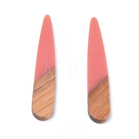 Resin & Walnut Wood Pendants X-RESI-S358-40S-1