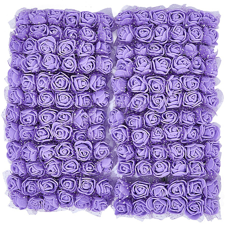 288Pcs Foam & Iron Artificial Flower AJEW-SP0003-58C-1