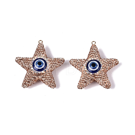 Handmade Polymer Clay & Rhinestone & Resin Big Pendants FIND-Q123-02A-1
