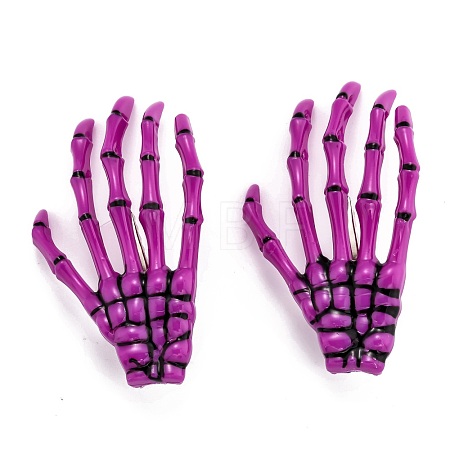 Halloween Skeleton Hands Bone Hair Clips PHAR-H063-A01-1