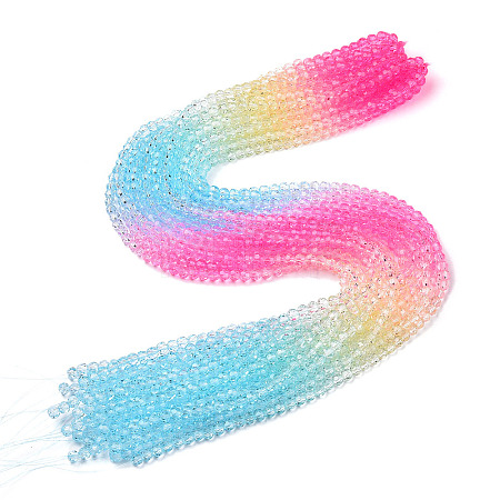 Transparent Glass Beads Strands GLAA-E036-07S-1