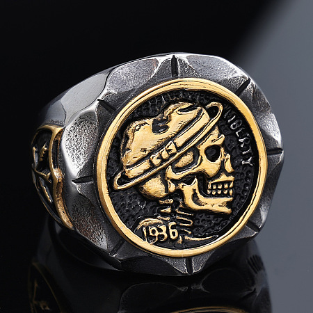 Halloween 304 Stainless Steel Finger Rings for Men FS-WG33C94-10-1