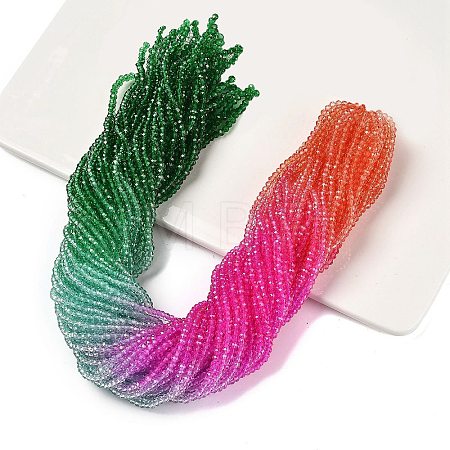 Transparent Painted Glass Beads Strands DGLA-A034-T2mm-A03-1