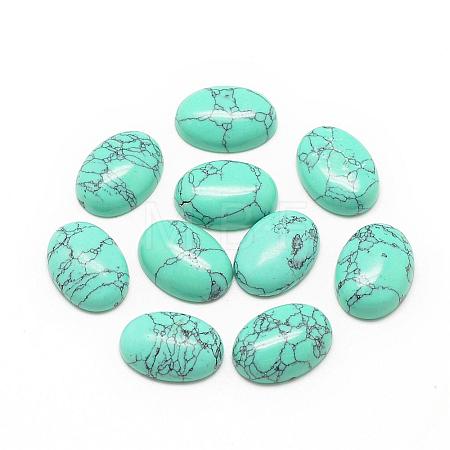 Synthetic Turquoise Cabochons G-R415-18x25-44-1