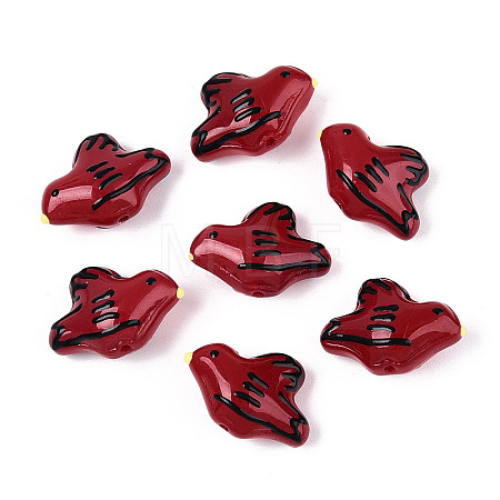 Handmade Lampwork Enamel Beads LAMP-T023-22F-1