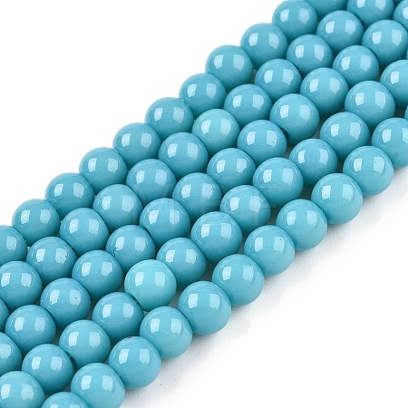 Opaque Solid Color Glass Beads Strands LS-GLAA-T032-P4mm-13A-1