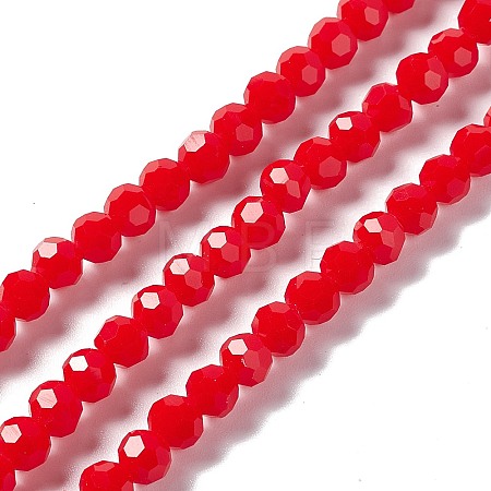 Faceted(32 Facets) Glass Beads Strands EGLA-J042-35B-05-1