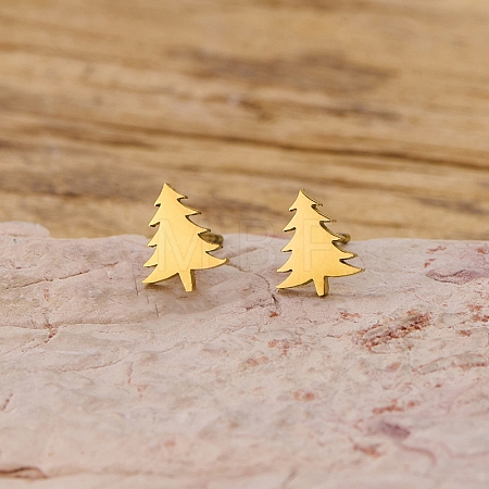 304 Stainless Steel Stud Earrings EJEW-I321-01G-01-1
