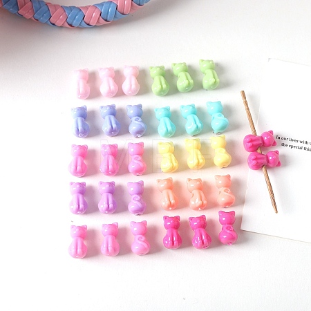 Opaque Acrylic Beads X-OACR-L016-11-1