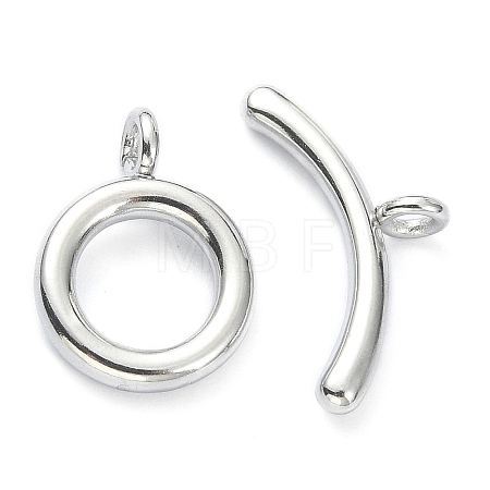 Non-Tarnish 304 Stainless Steel Toggle Clasps STAS-E194-09P-A-1