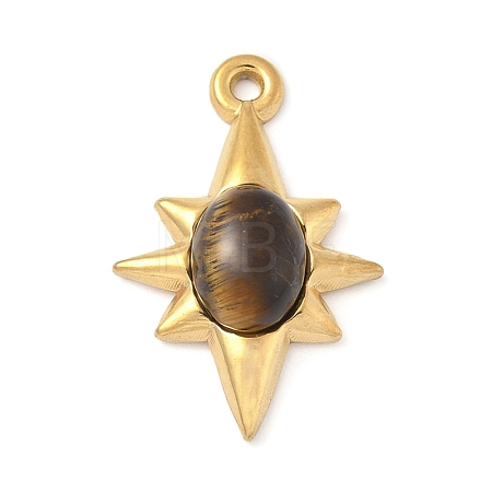 Dyed Synthetic Tiger Eye Pendants STAS-R162-05G-04-1-1