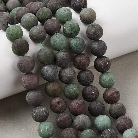 Natural Green Opal Beads Strands G-H045-A03-6MM-01-1